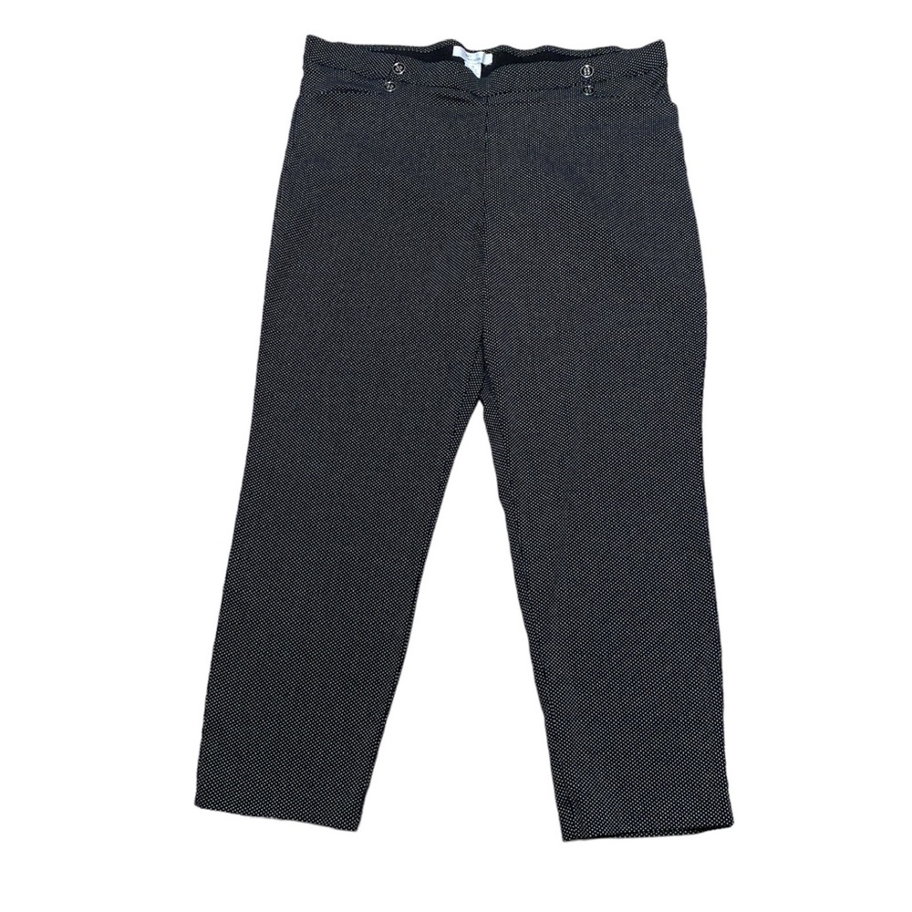 89th & Madison Polka Dot 18 Ankle Pant Elastic Waist Business Casual Office